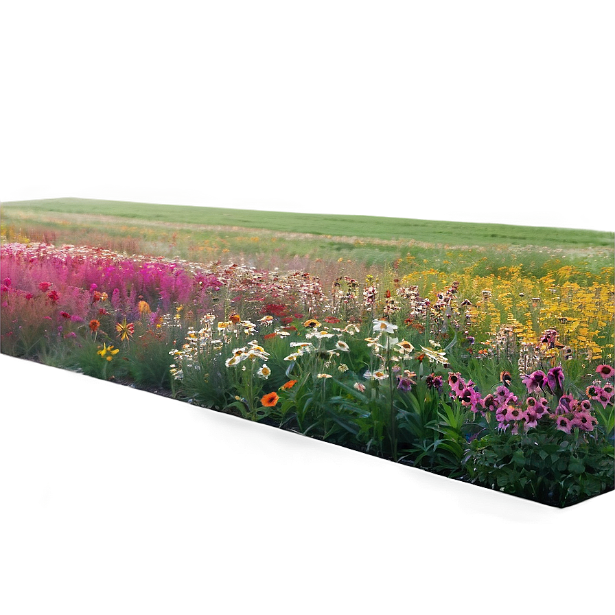 Indie Flower Field Landscape Png Sax