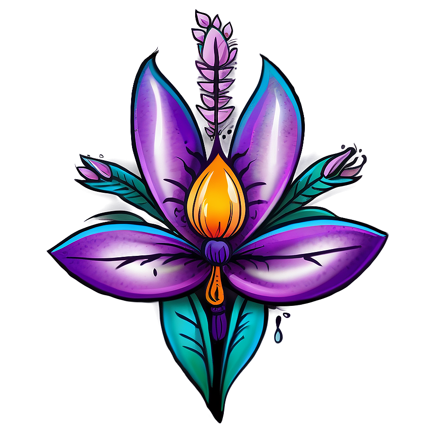 Indie Flower Tattoo Flash Png 83