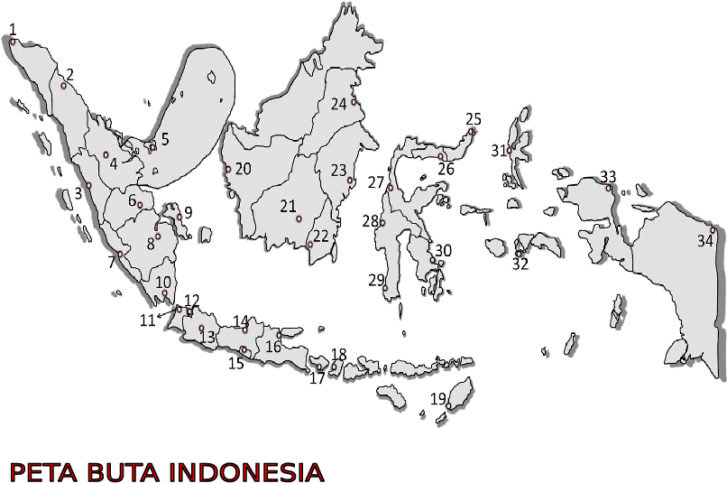 Indonesia Blank Map Outline