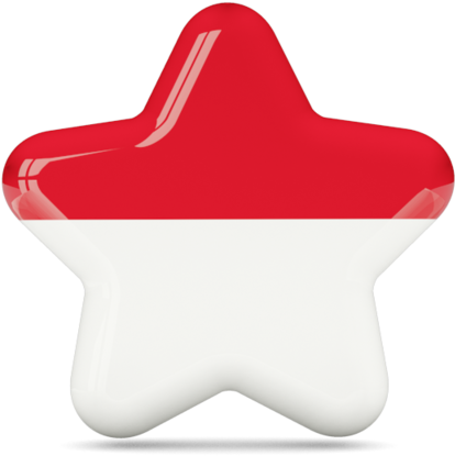 Indonesian_ Flag_ Star_ Shape