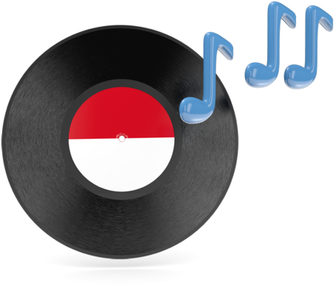 Indonesian Flag Vinyl Record