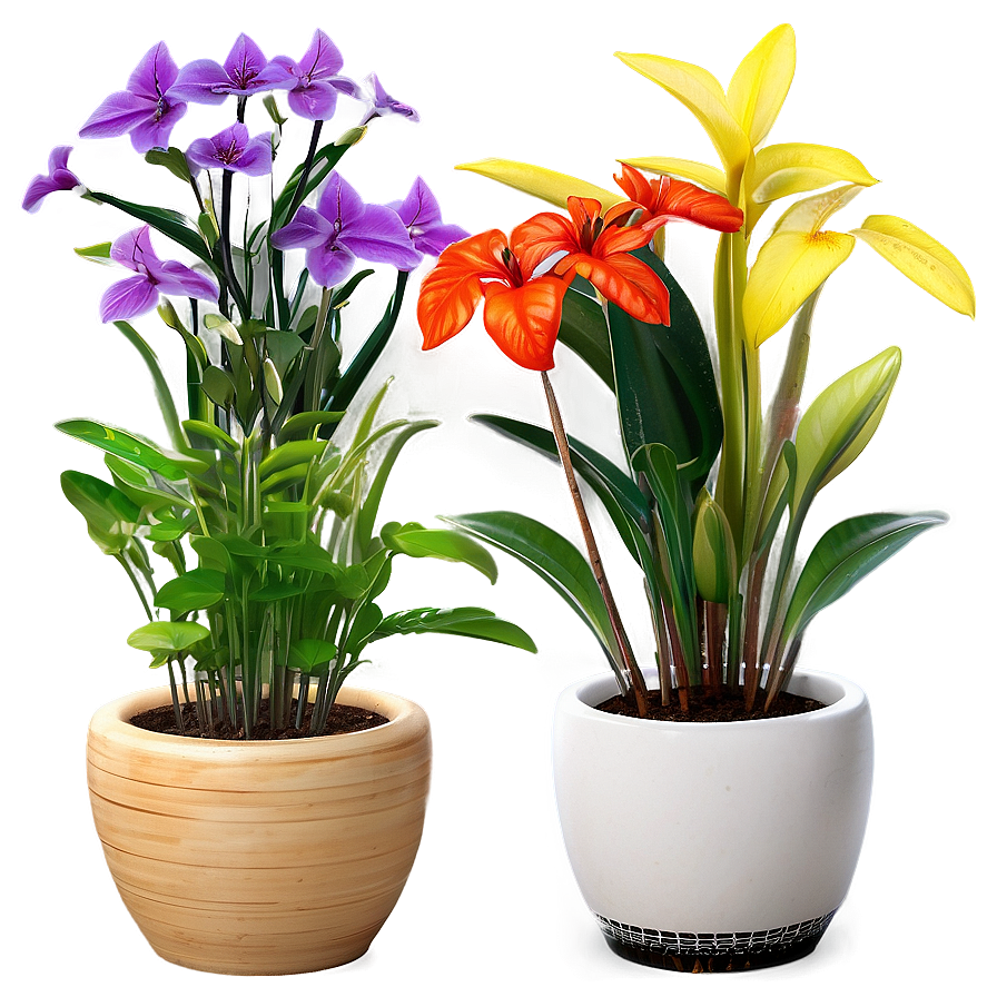 Indoor Plants With Flowers Png Bth