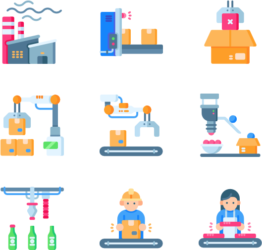 Industrial Automation Icons Set