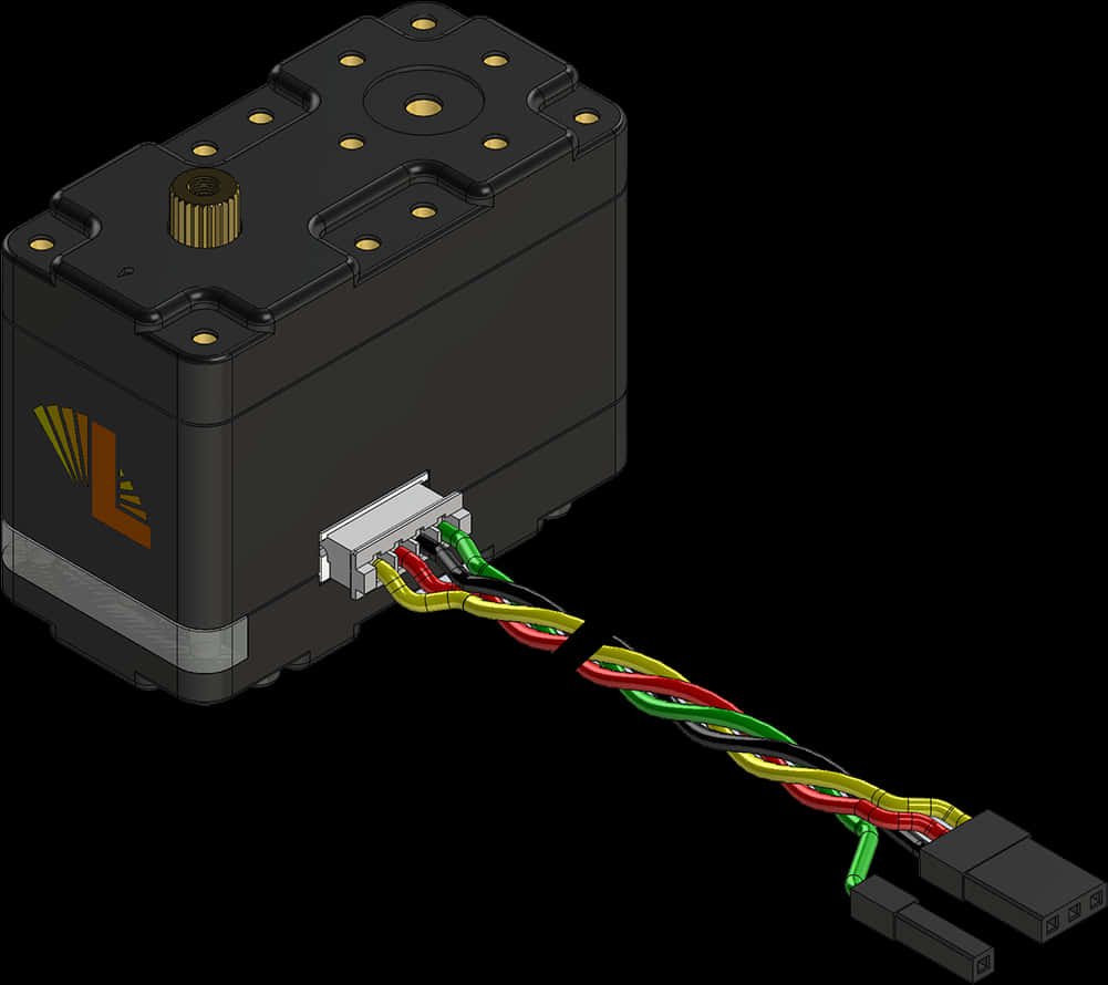 Industrial Battery Connector3 D Rendering