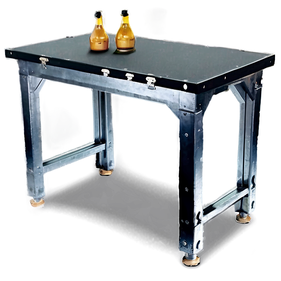 Industrial Black Table Png Ktd78