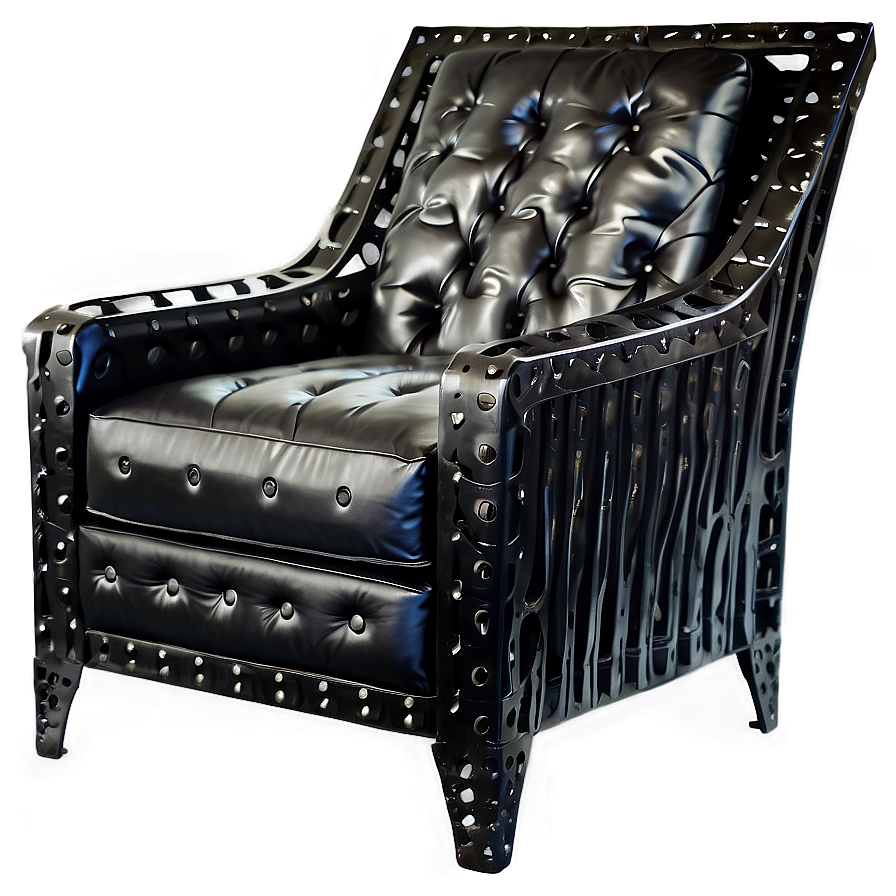 Industrial Iron Armchair Png 37