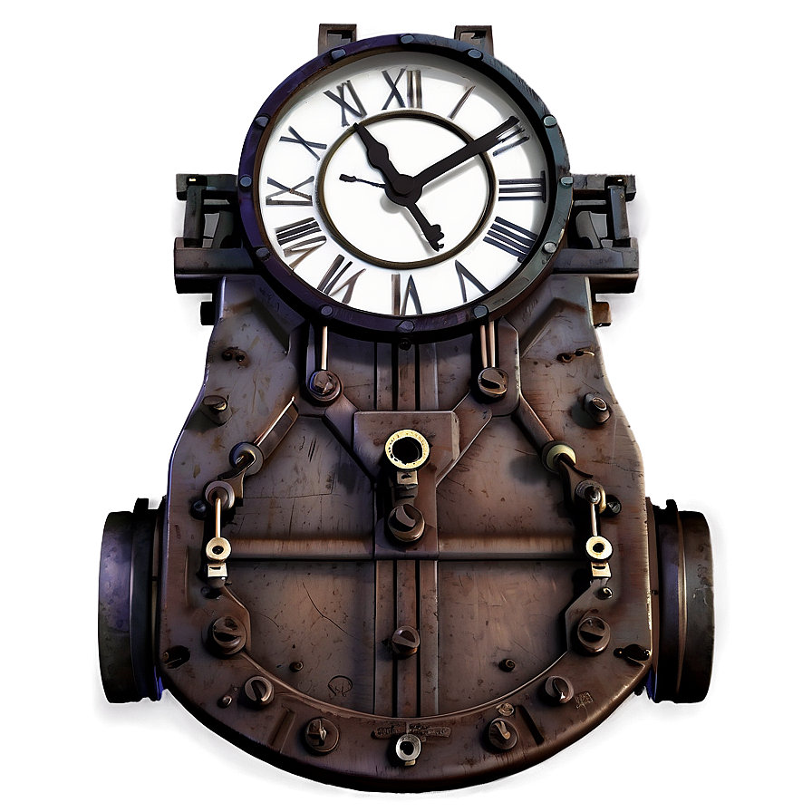 Industrial Large Clock Png 04292024