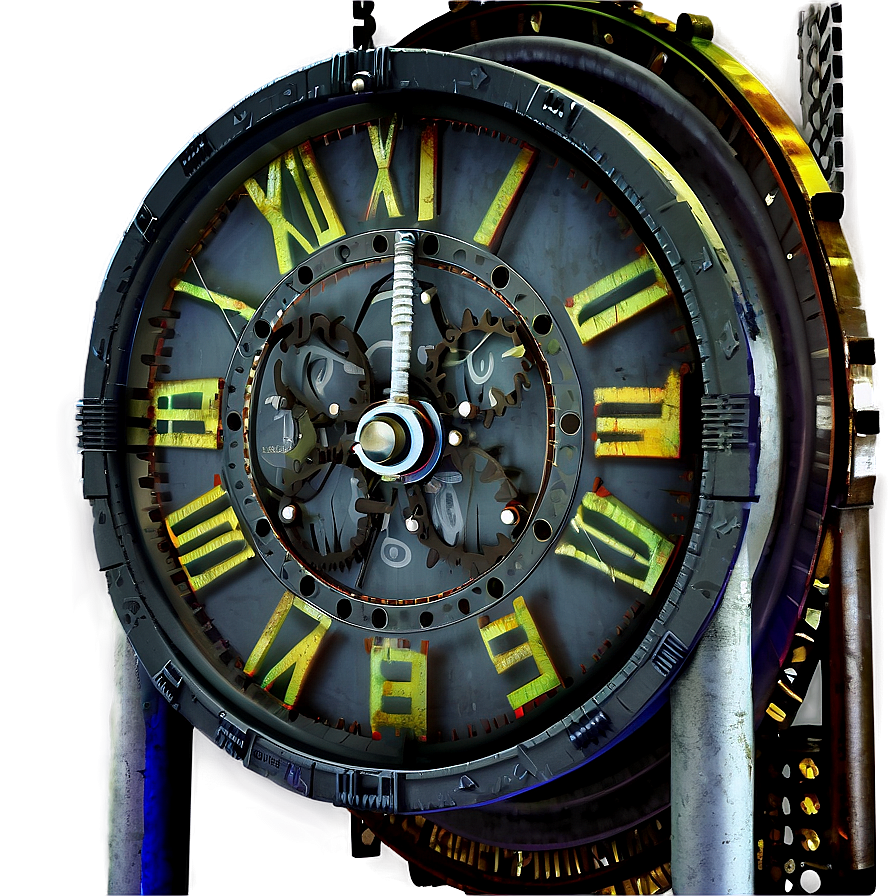 Industrial Large Clock Png 63