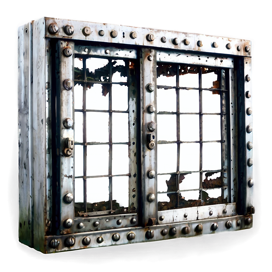 Industrial Metal Window Png 05042024