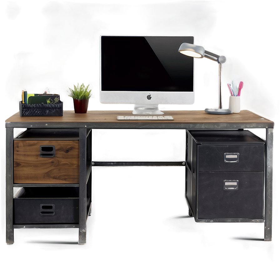 Industrial Office Desk Png 56