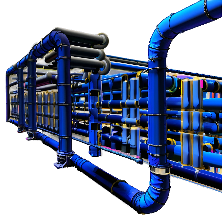 Industrial Pipe System Png 2