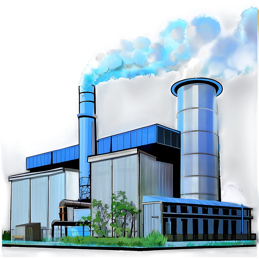 Industrial Power Plant Building Png 89