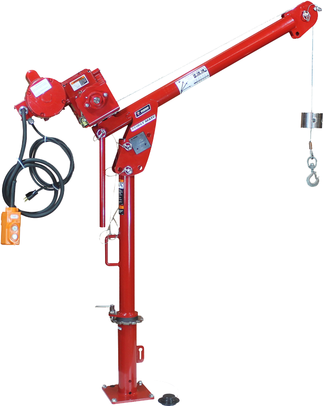 Industrial Shop Crane Isolated