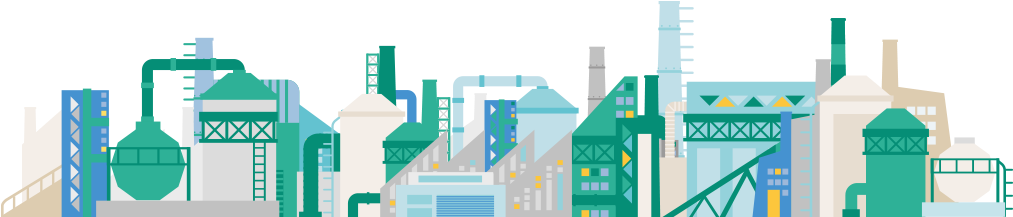 Industrial Skyline Vector Illustration