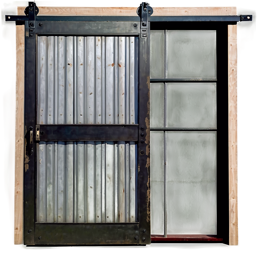 Industrial Sliding Barn Door Png Swt67