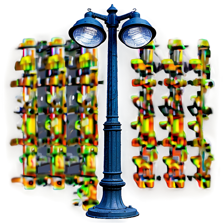 Industrial Steel Light Post Png 7