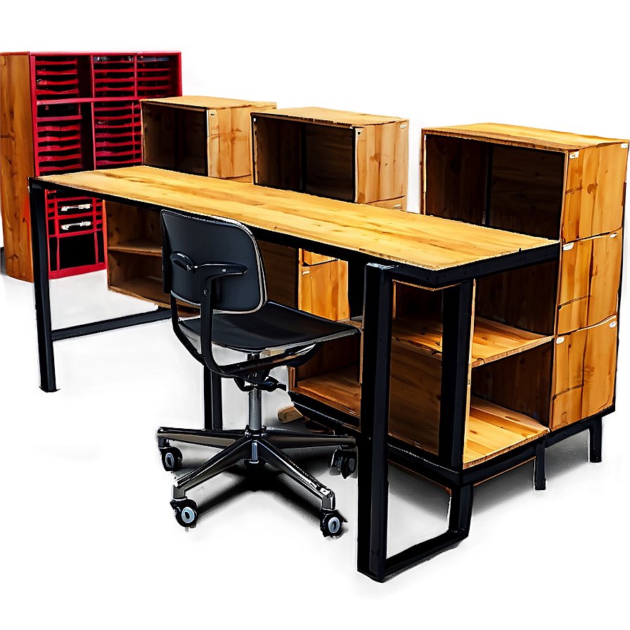 Industrial Style Office Table Png Fpa