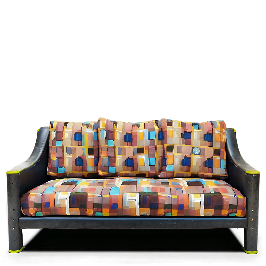 Industrial Style Sofa Png 05252024