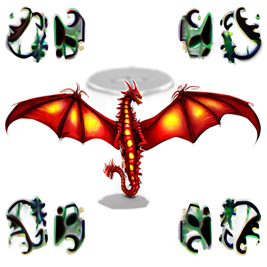 Inferno Dragon Wings Illustration Png Vcu77