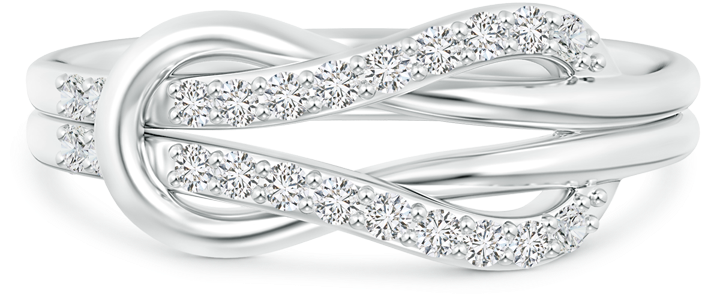 Infinity Diamond Ring Silver Design