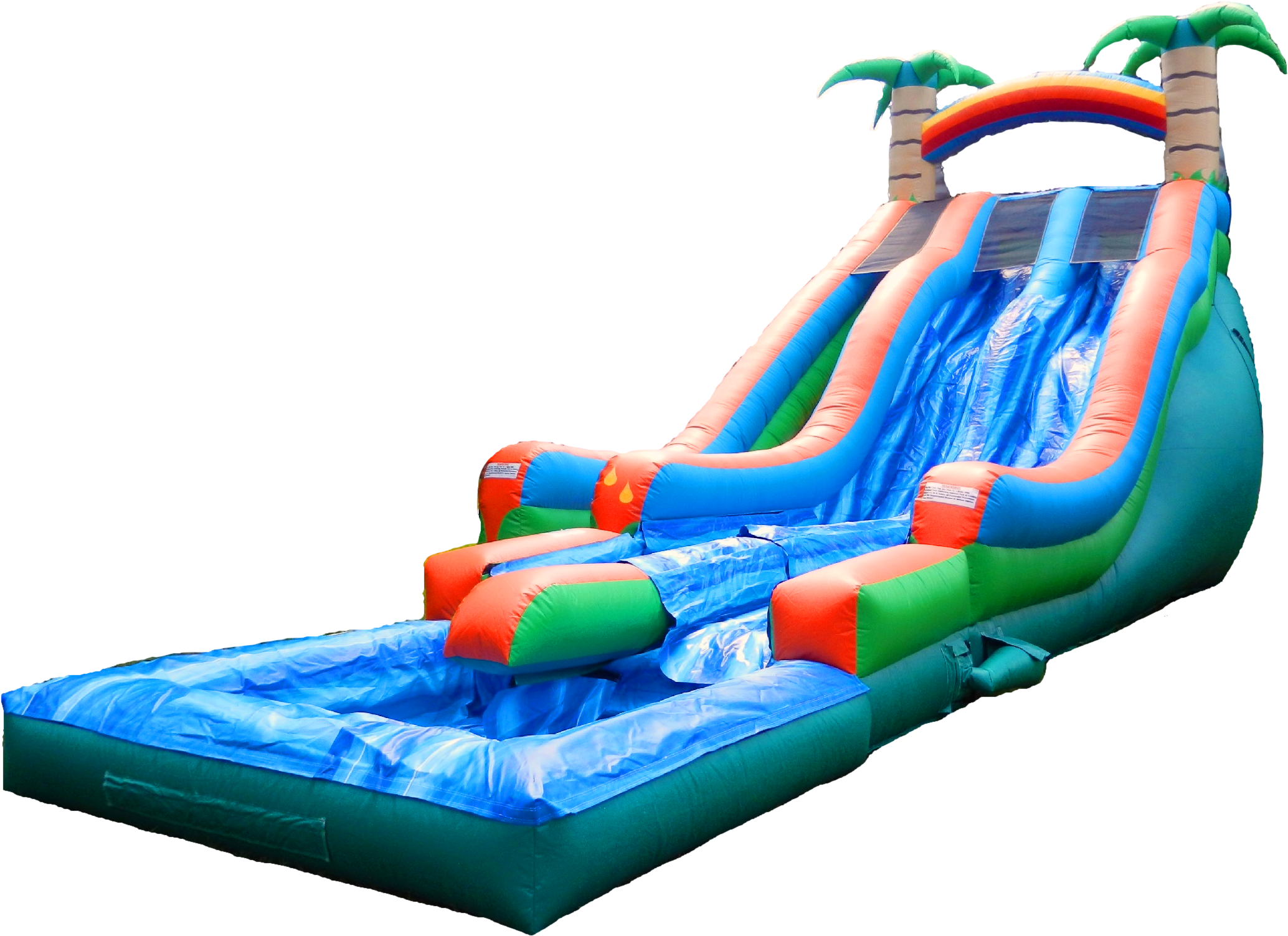 Inflatable Water Slide With Palm Trees