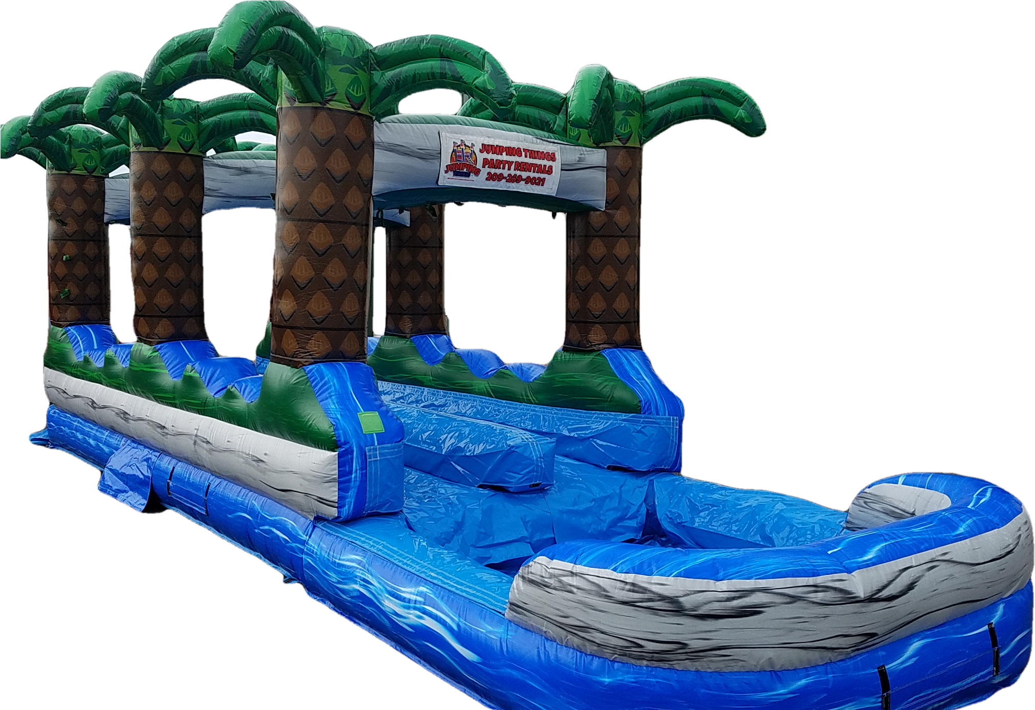 Inflatable Water Slide With Palm Trees