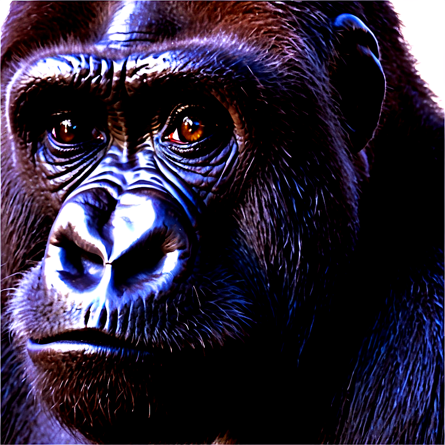 Inquisitive Gorilla Face Png Gaw1