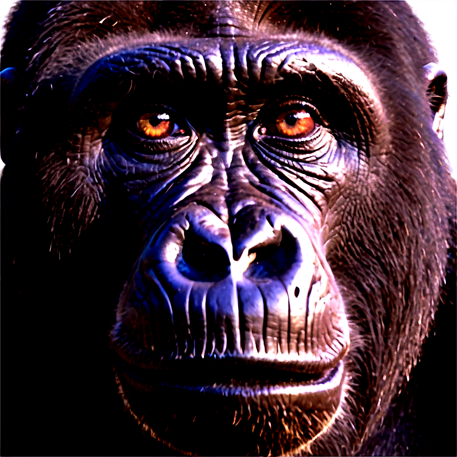 Inquisitive Gorilla Face Png Hio