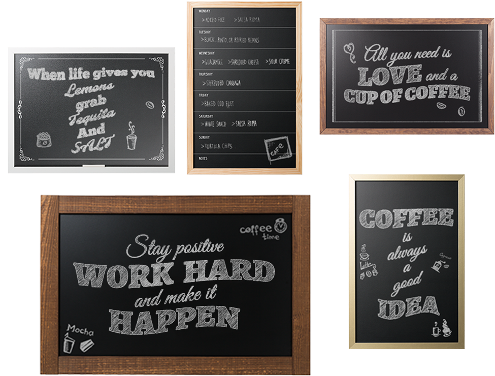 Inspirational Coffee Quotes Blackboards