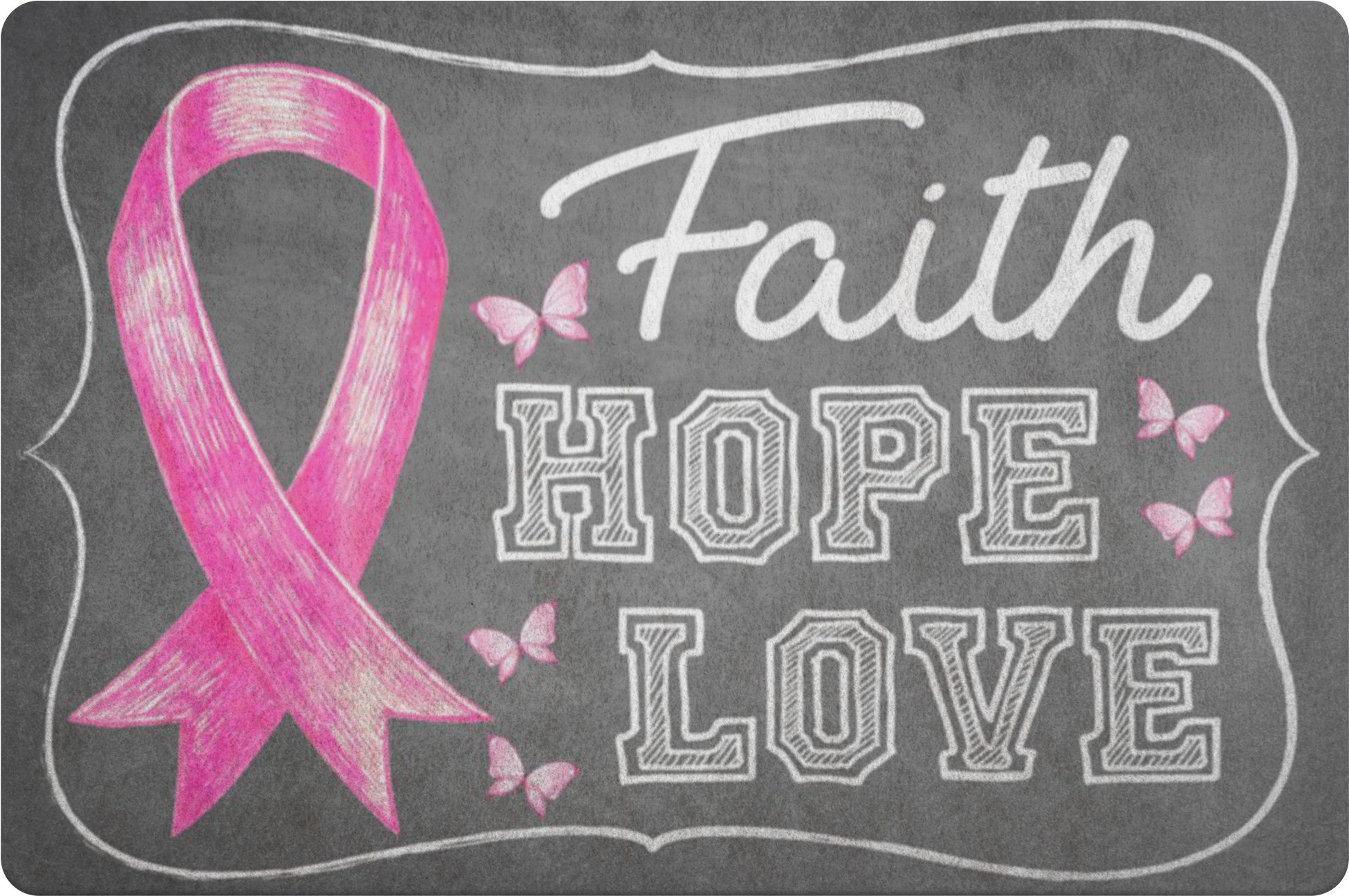 Inspirational Faith Hope Love Chalkboard Art