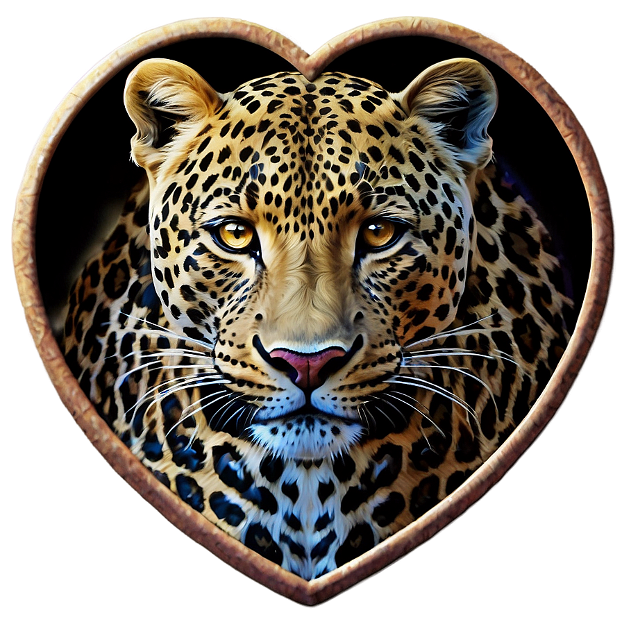 Inspirational Leopard Heart Art Png 67