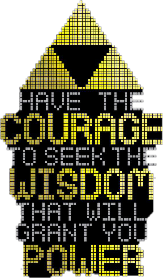 Inspirational Triforce Quote Pixel Art