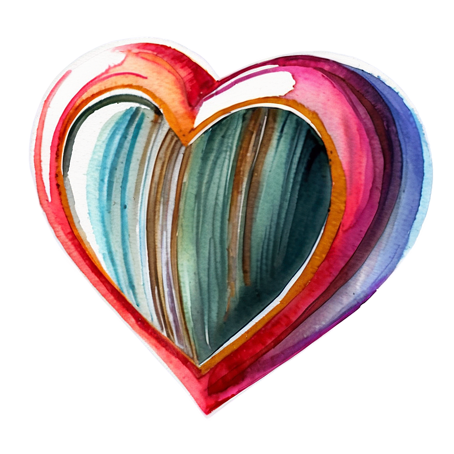 Instagram Heart Watercolor Png Mcs