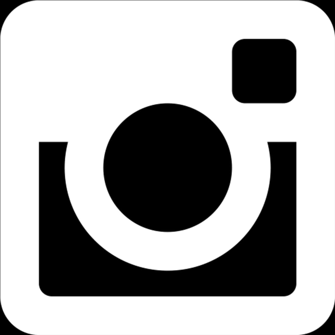 Instagram Logo Whiteon Black