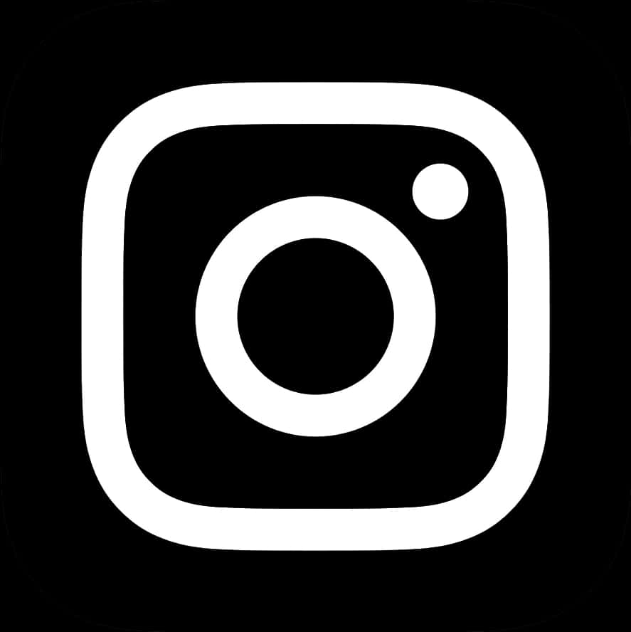 Instagram Logo Whiteon Black Background