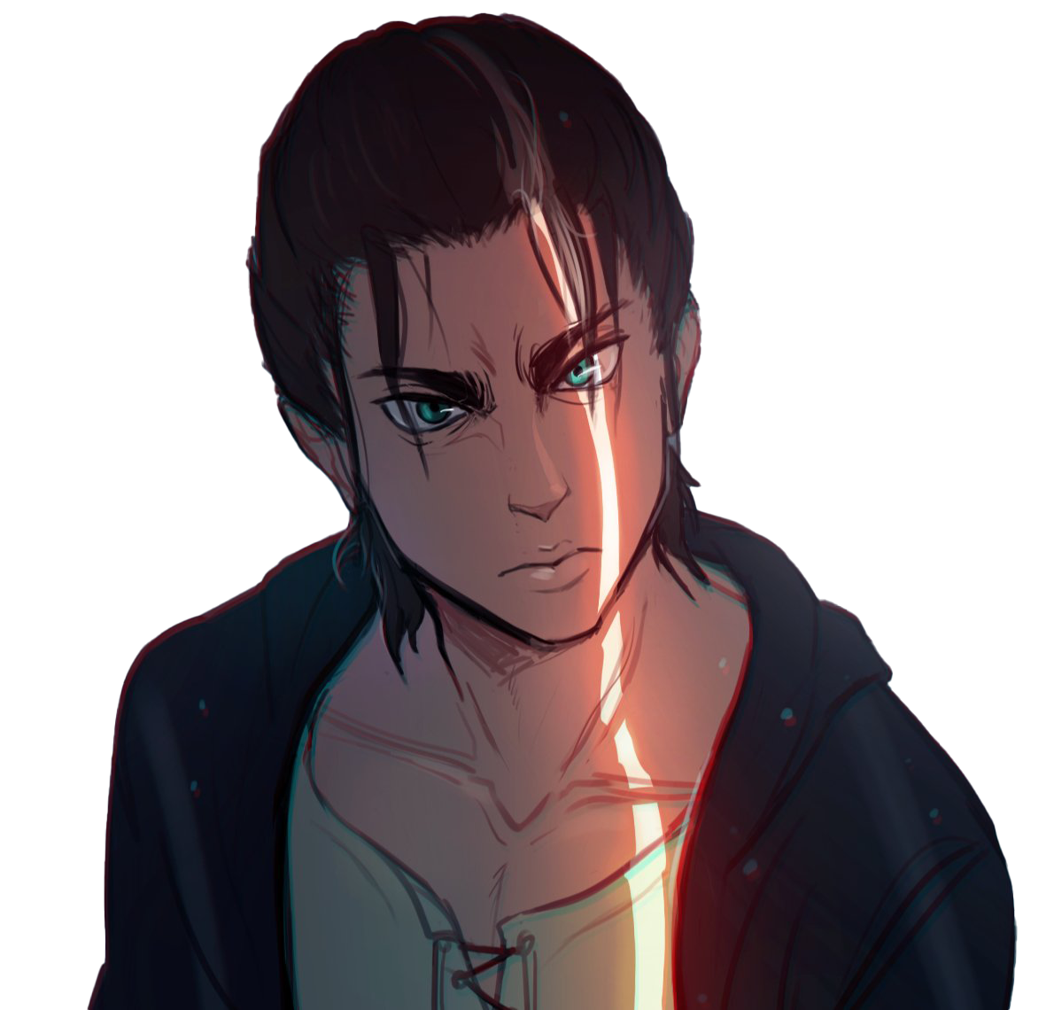 Intense Eren Yeager Portrait