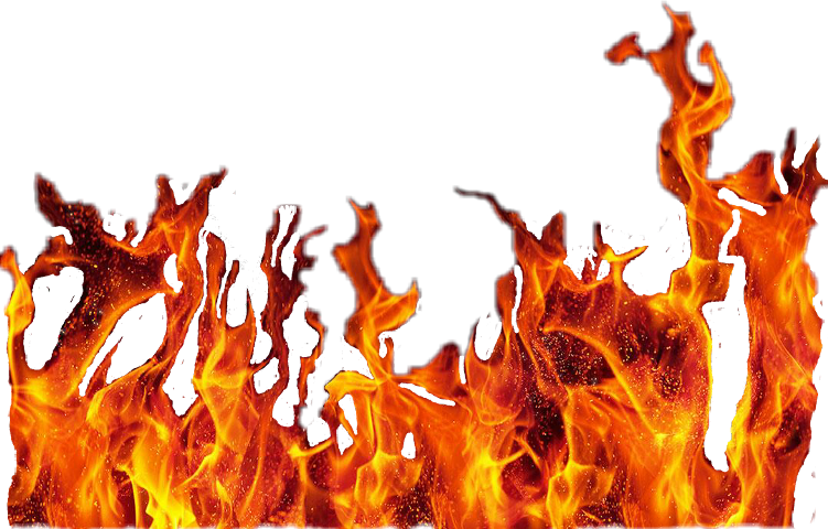 Intense Flames Transparent Background