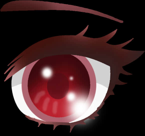 Intense Red Eye Illustration