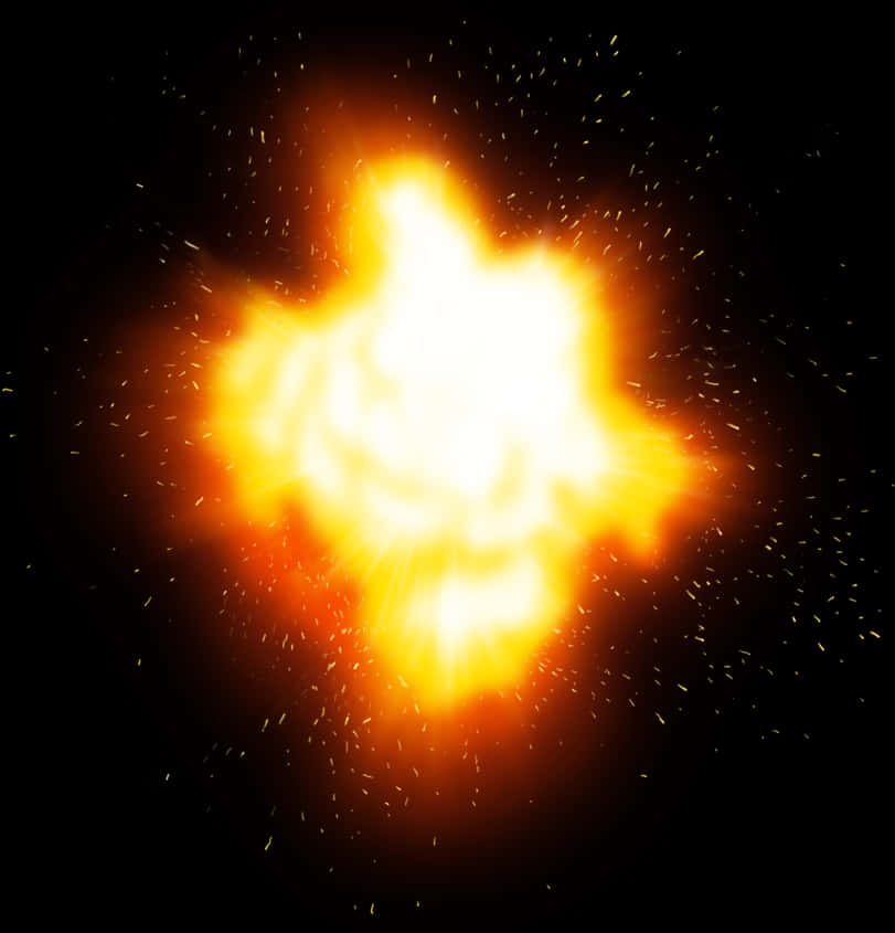 Intense Yellow Explosion Effect