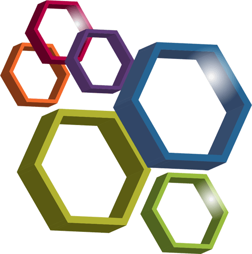 Interconnected Hexagons Graphic