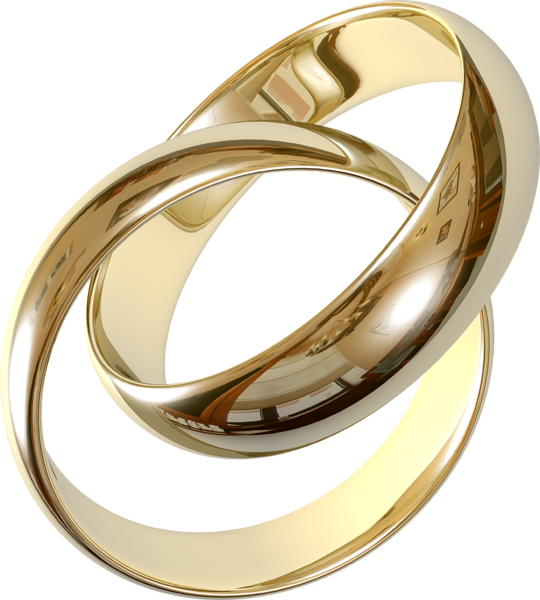 Interlocking Gold Wedding Rings Clipart