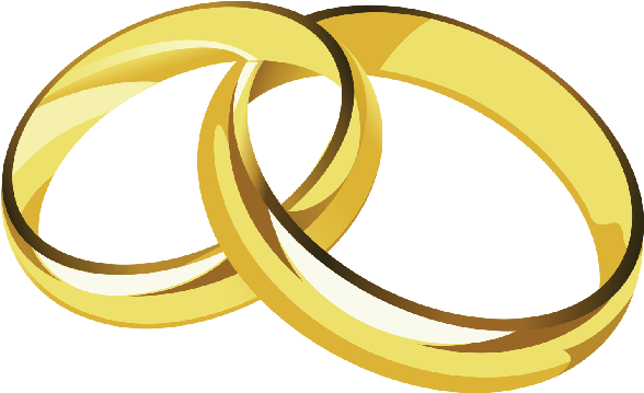 Interlocking Gold Wedding Rings Clipart