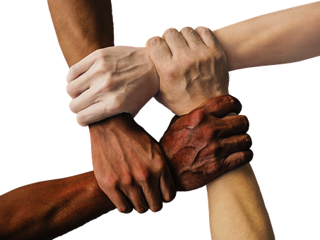 Interlocking Hands Unity Diversity