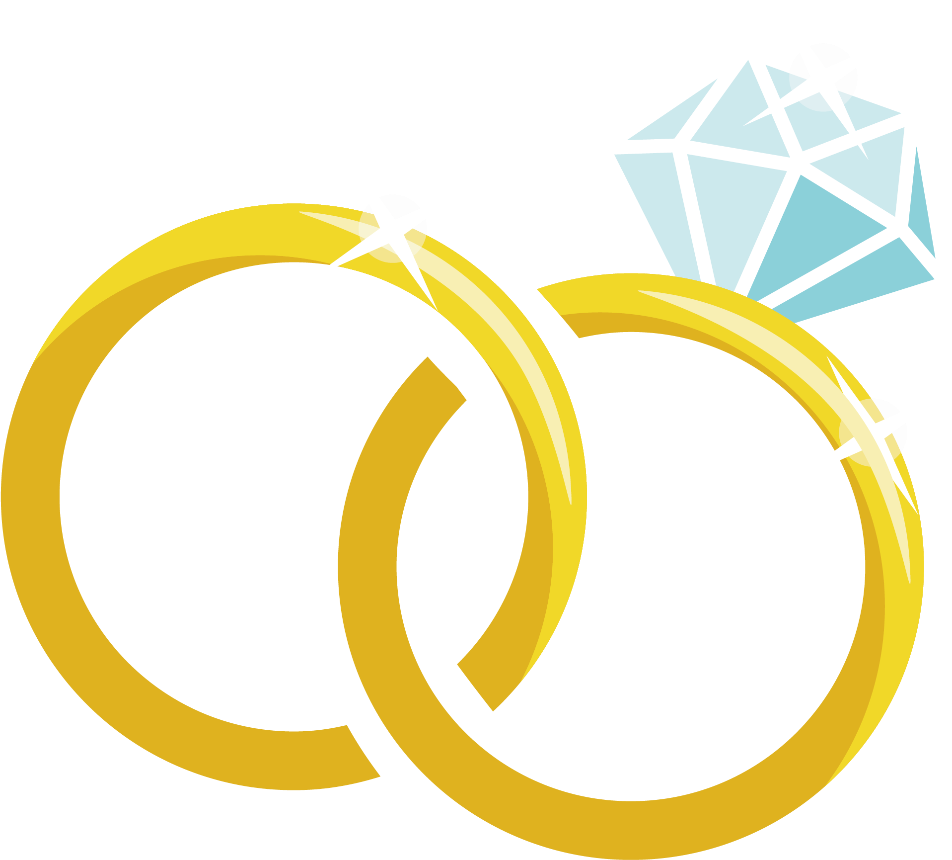 Interlocking Wedding Rings Clipart