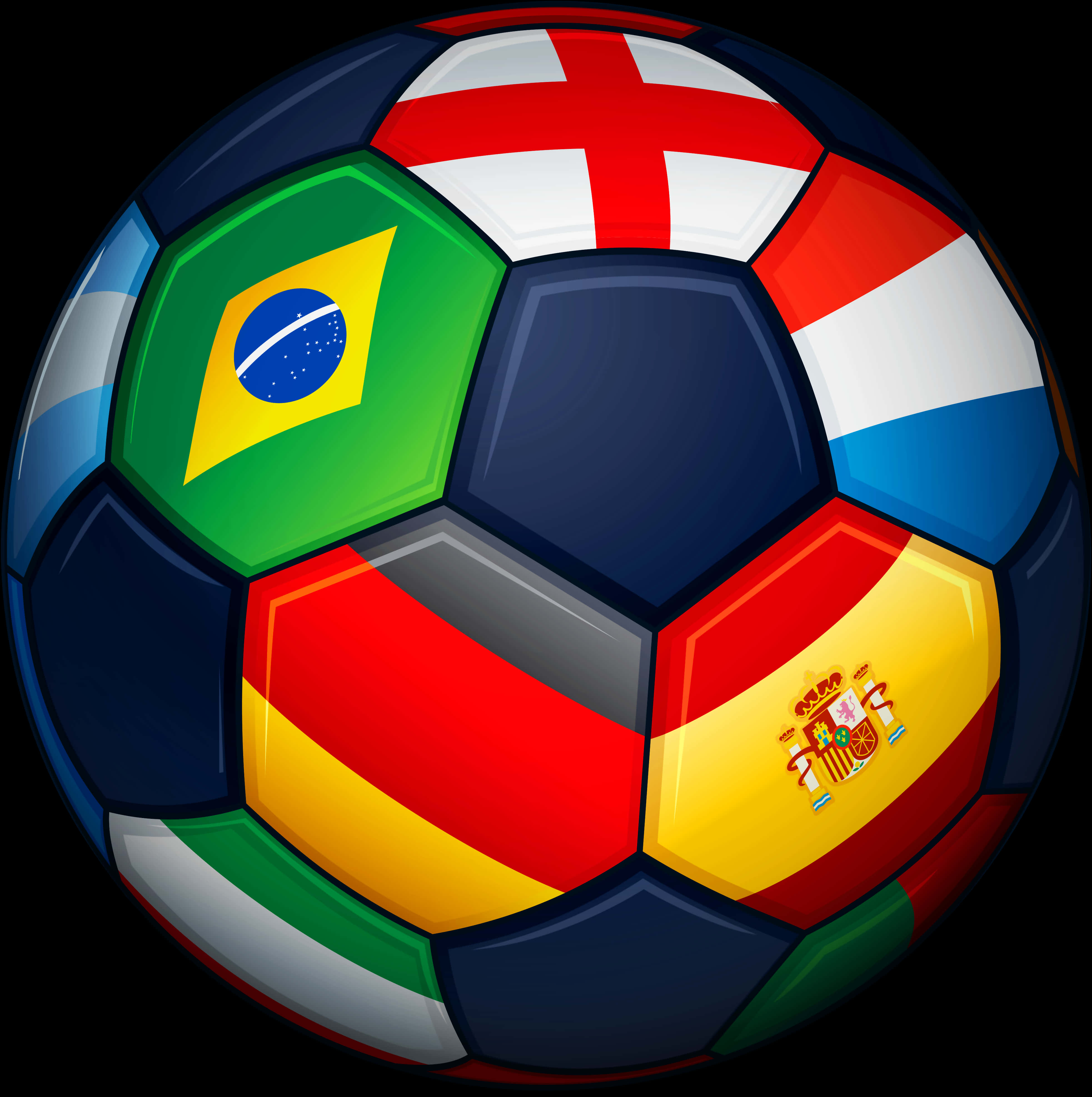 International Football Flags Soccer Ball