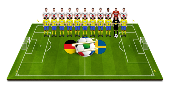 International Football Teams Formation Illustration