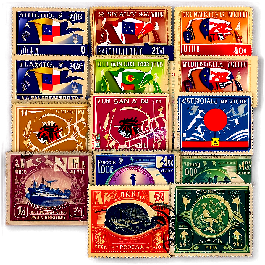 International Postage Stamp Collection Png Xda55