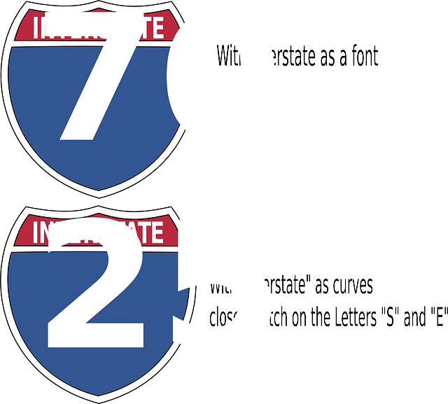 Interstate Sign Font Comparison