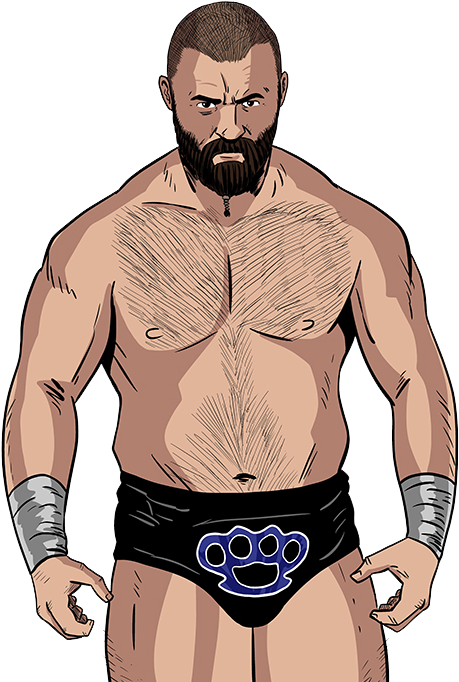 Intimidating Wrestler Illustration