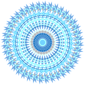 Intricate Blue Mandala Design